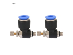 2 Unidades De Regulador De Flujo De Aire, Tubo, Válvula De Conexión Neumática, Conector Sl6-m5