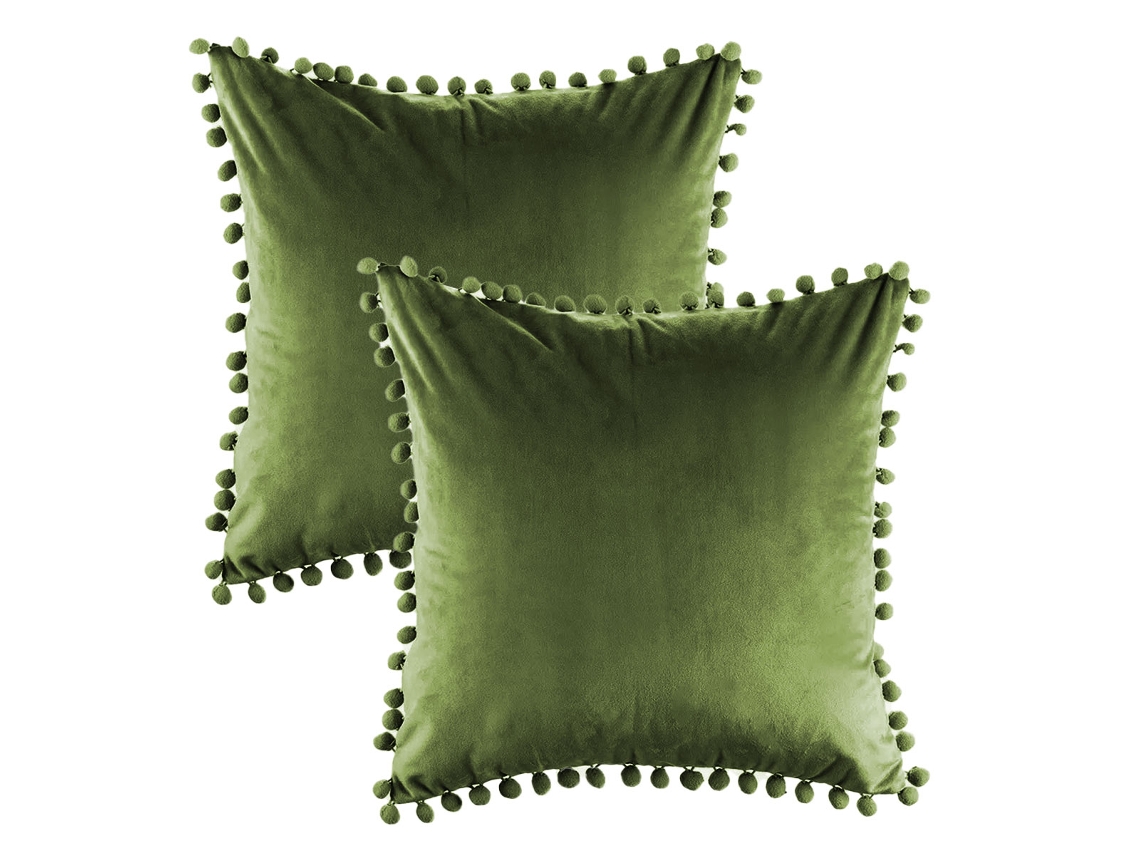 2 Fundas De Almohada De Terciopelo Suave Y Granulado, 16 X 16 Pulgadas