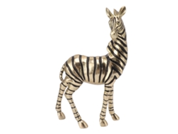 Estatua Compacta Antideslizante De Cebra De Resina Dorada Para Decoración Del Hogar.