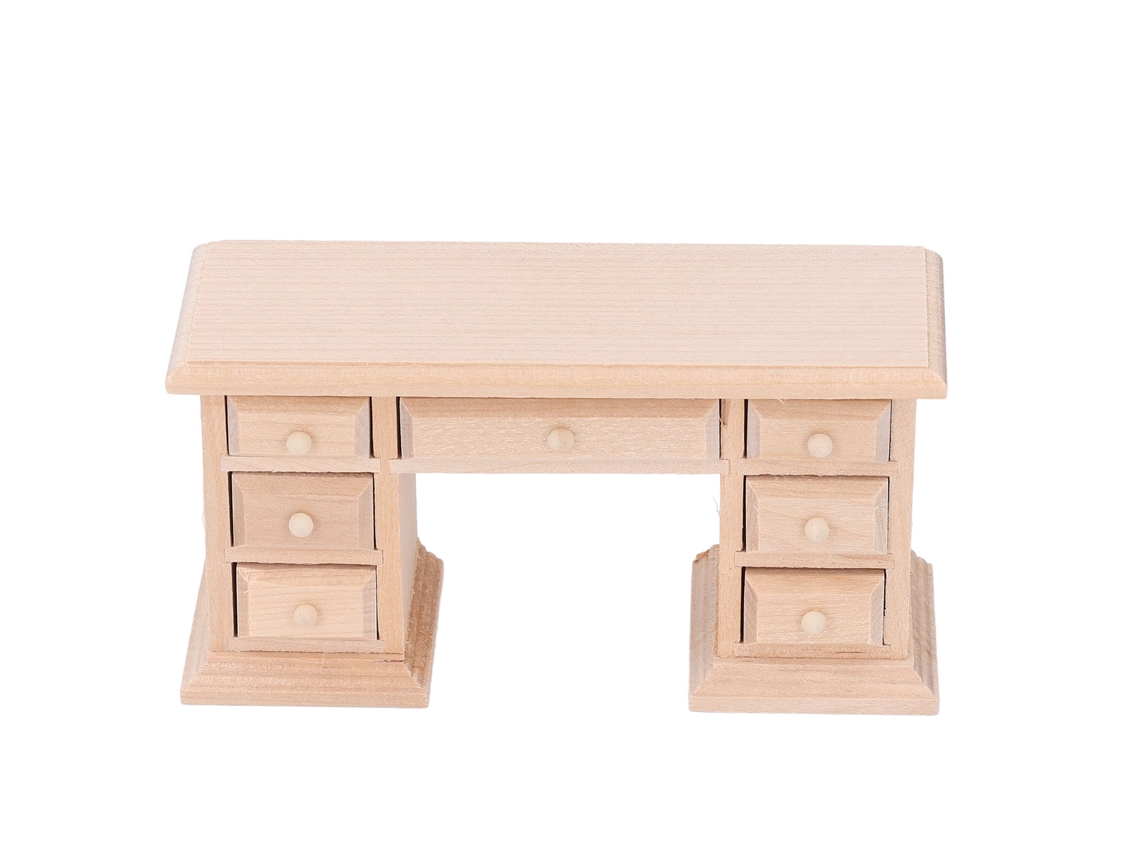Muebles De Oficina En Miniatura Para Casa De Muñecas A Escala 1:12. Simulación Sin Pintar. Accesorio De Decoración Para Bricolaje.
