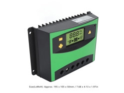 Controlador de carga solar LCD automático de 60 A, 12 V/24 V, con protección de batería PWM