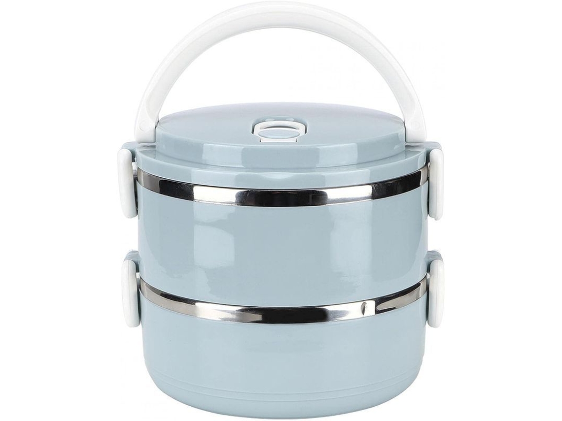 2026da-bandeja Térmica De Acero Inoxidable 1400ml, Portátil, Apilable, Hermética, 2 Capas-azul Para Escuela Y Trabajo