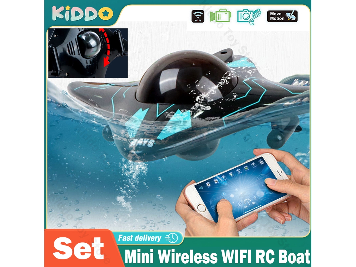 Mini submarino RC de 6 direcciones con cámara subacuática, transmisión en tiempo real, fotos y videos, ideal para divertirse en el agua. Aeuzwr negro.