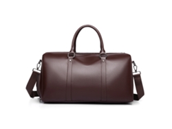 (Marrón) Bolso de viaje para hombre de gran capacidad con compartimentos para artículos secos y mojados, resistente al agua, estilo bolso de mano.