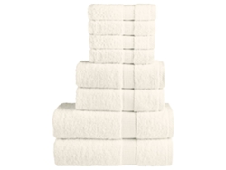 Conjunto De Toalla Lovely Home Solund Gsm Beige - 8pcs (30x50cmlxc)