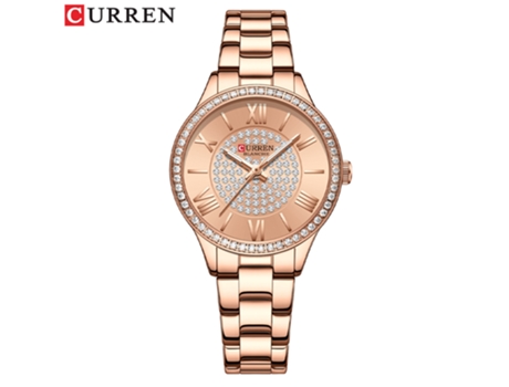 Relojes de Moda para Mujer Reloj Impermeable de Cuarzo con Correa de Acero Inoxidable para Mujer-Rosa LUUCOZK