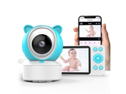 YUYSAN C8 Baby Monitor Tuya Smartphone Cámara para bebés de doble propósito con pantalla de 5 pulgadas y detección de temperatura