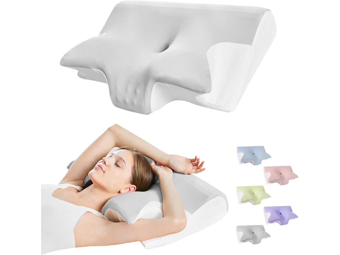 Almohada Para El Cuello Almohada Ergonómica De Espuma Viscoelástica Transpirable Para Proteger El Cuello Y Dormir Cuich