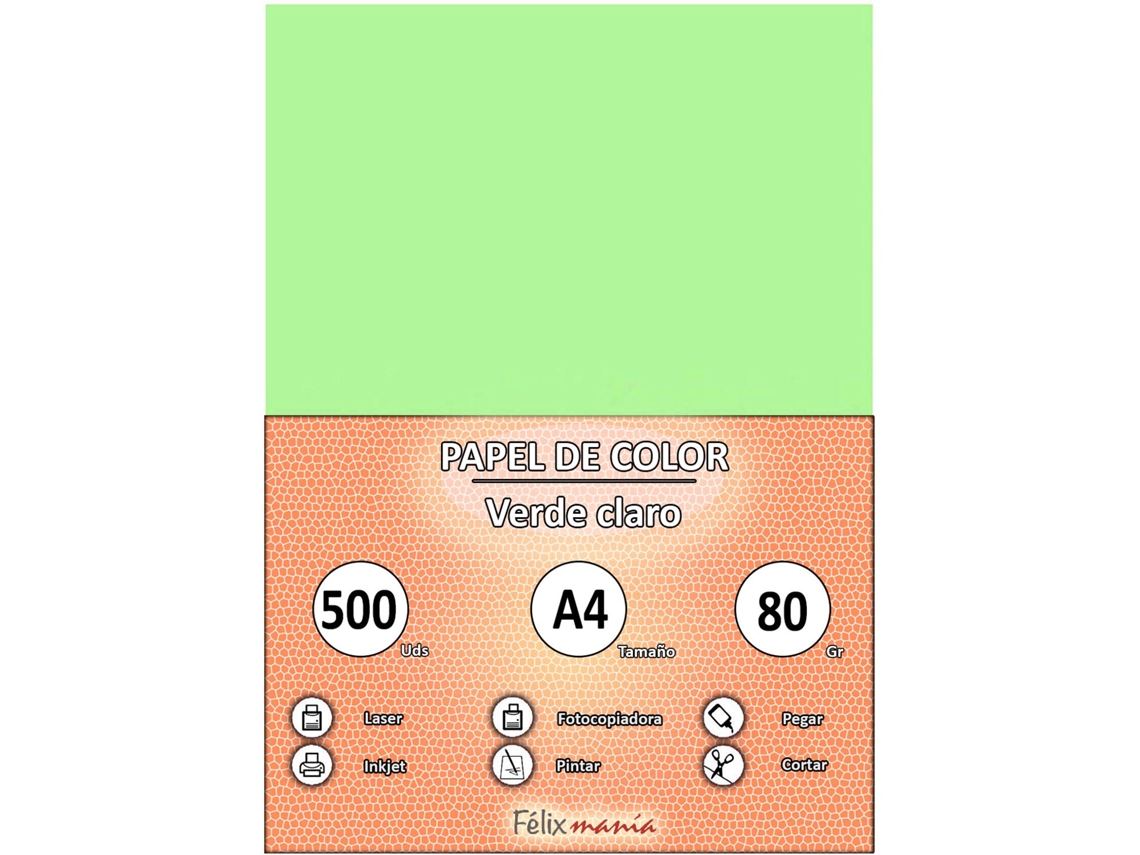 80Gr A4 Paper Light Green 500 Hojas