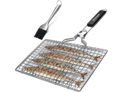 Penobon Parrilla Plegable Acero Inoxidable Para Pescado Verduras Camarones Con Mango Removible Y Cepillo