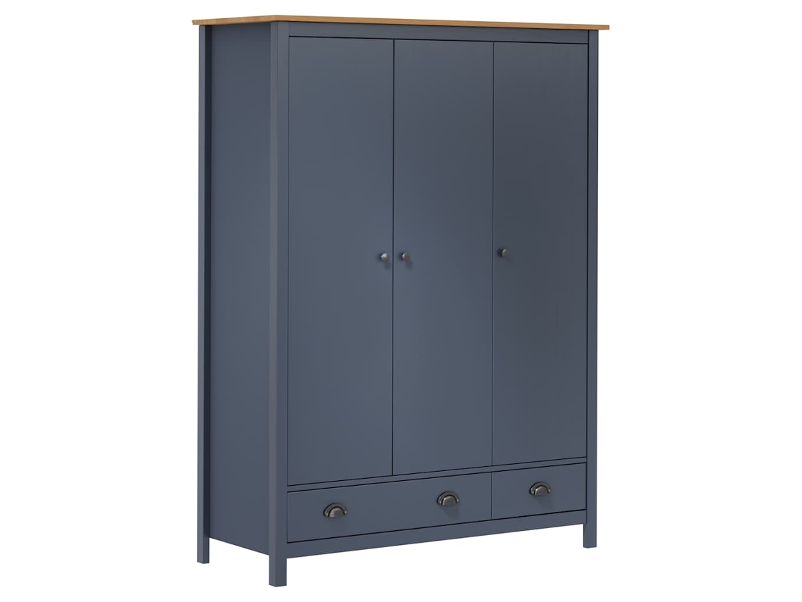 Maison Exclusive - Armario De 3 Puertas Hill Range Madera Pino Gris 127x50x170cm
