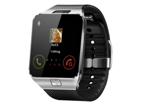 Smartwatch Soporte de tarjeta TF macho todo en uno compatible con Samsung Huawei Xiaomi teléfono Android plateado