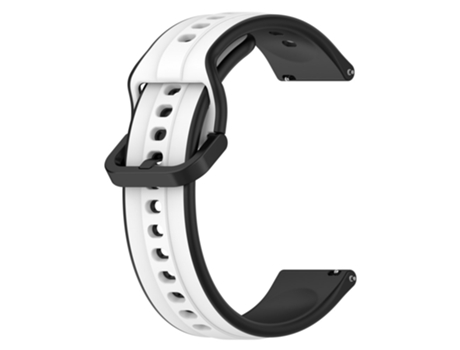 Correa de Silicona dos colores 20mm para Samsung Galaxy Watch Active2 44mm 40mm - blanco/negro