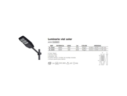 Luminaria Farola Led Solar 150 W 6000k Ip65 A645xb300x70mm