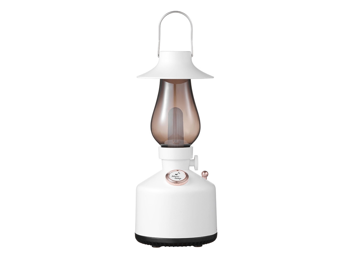Lámpara De Mesa Retro Con Altavoz Bluetooth, Regulador De Intensidad Continuo, 1600k-1800k, Resistente Al Agua, Blanca, Para Uso Interior Y Exterior.
