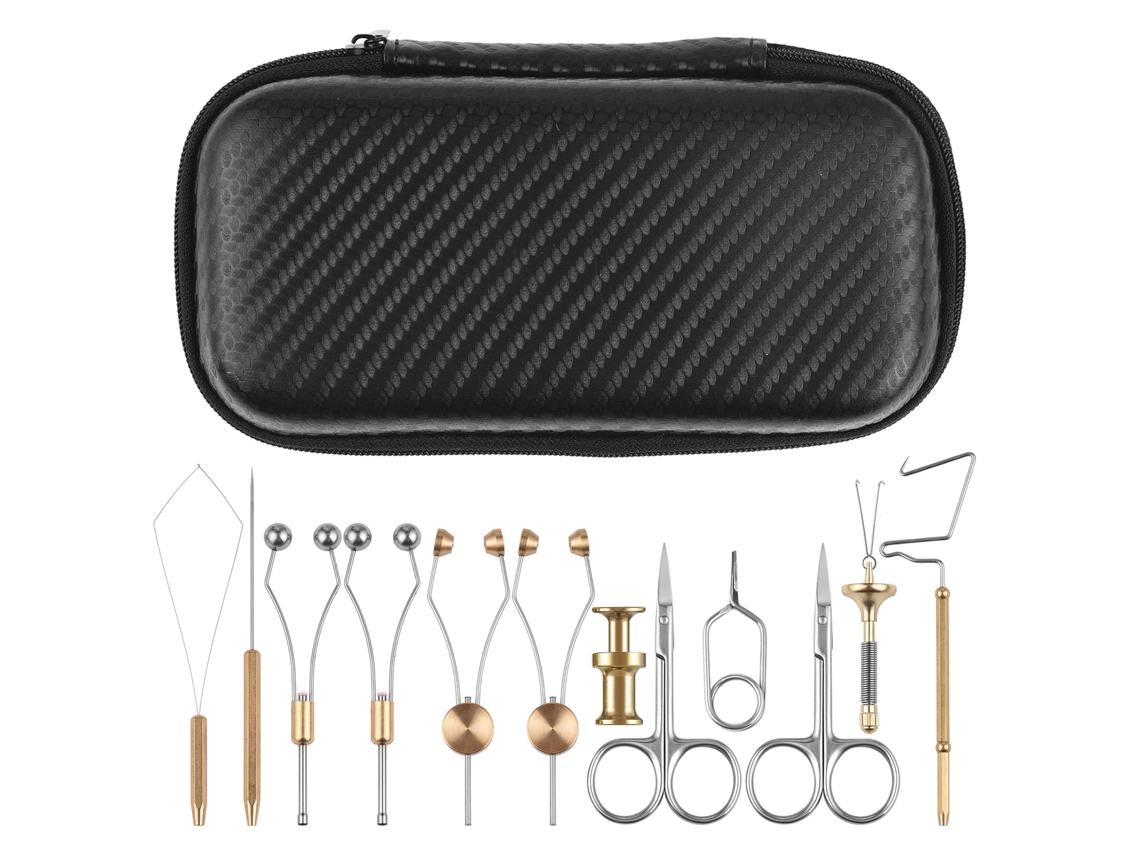 Kit De Herramientas Para Hacer Moscas De Pesca Completo 12 Piezas Herramientas Para Atar Moscas Y Hacer Lures