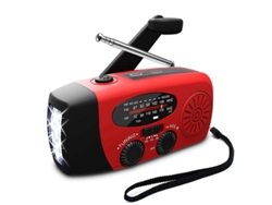 Radio de emergencia portátil solar BESTVITE AM/FM/NOAA con linterna y cargador de teléfono