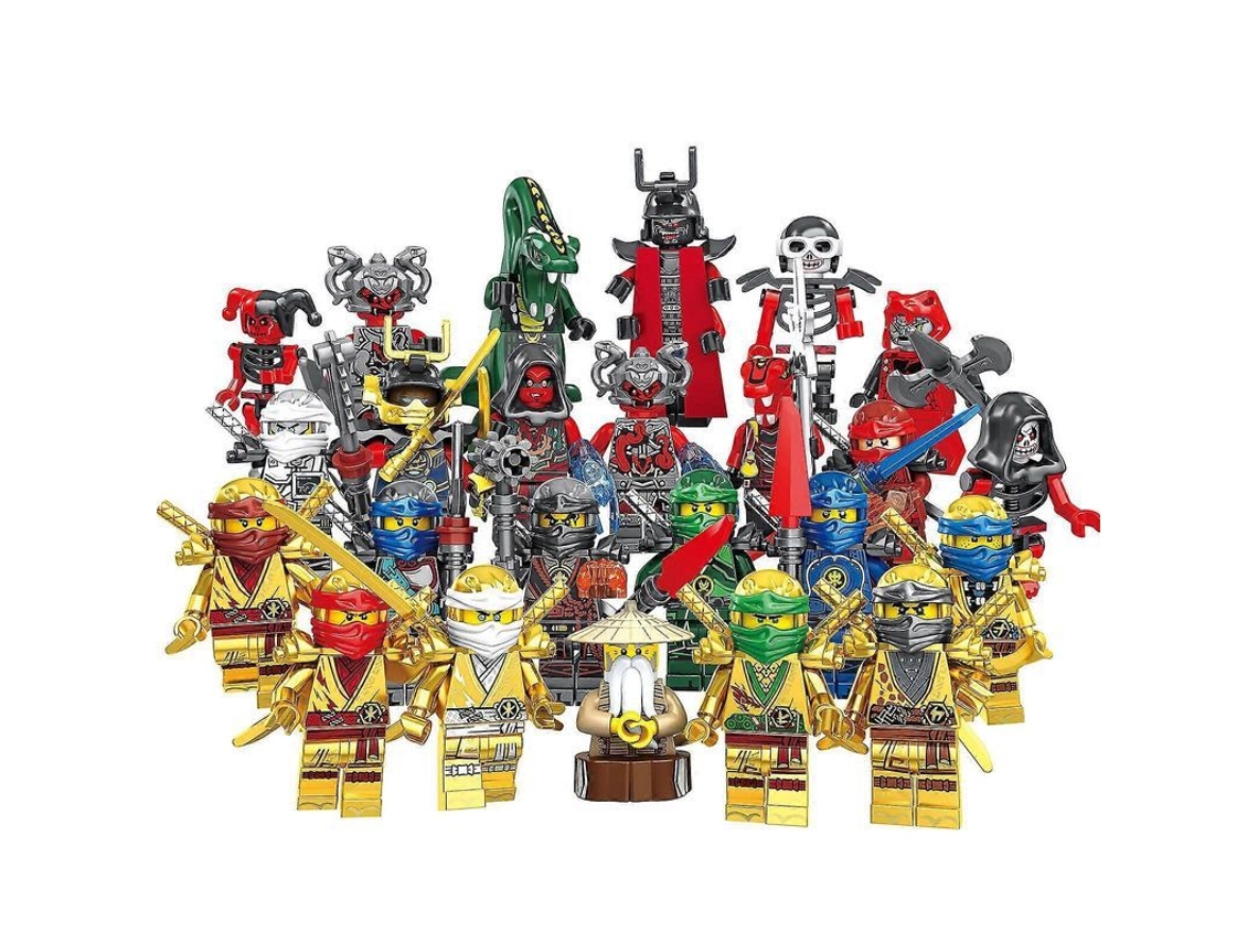 Juguete De Bloques De Construcción Gold Ninja De 24 Piezas Para Niños De 7 A 14 Años - Regalo Para Niños