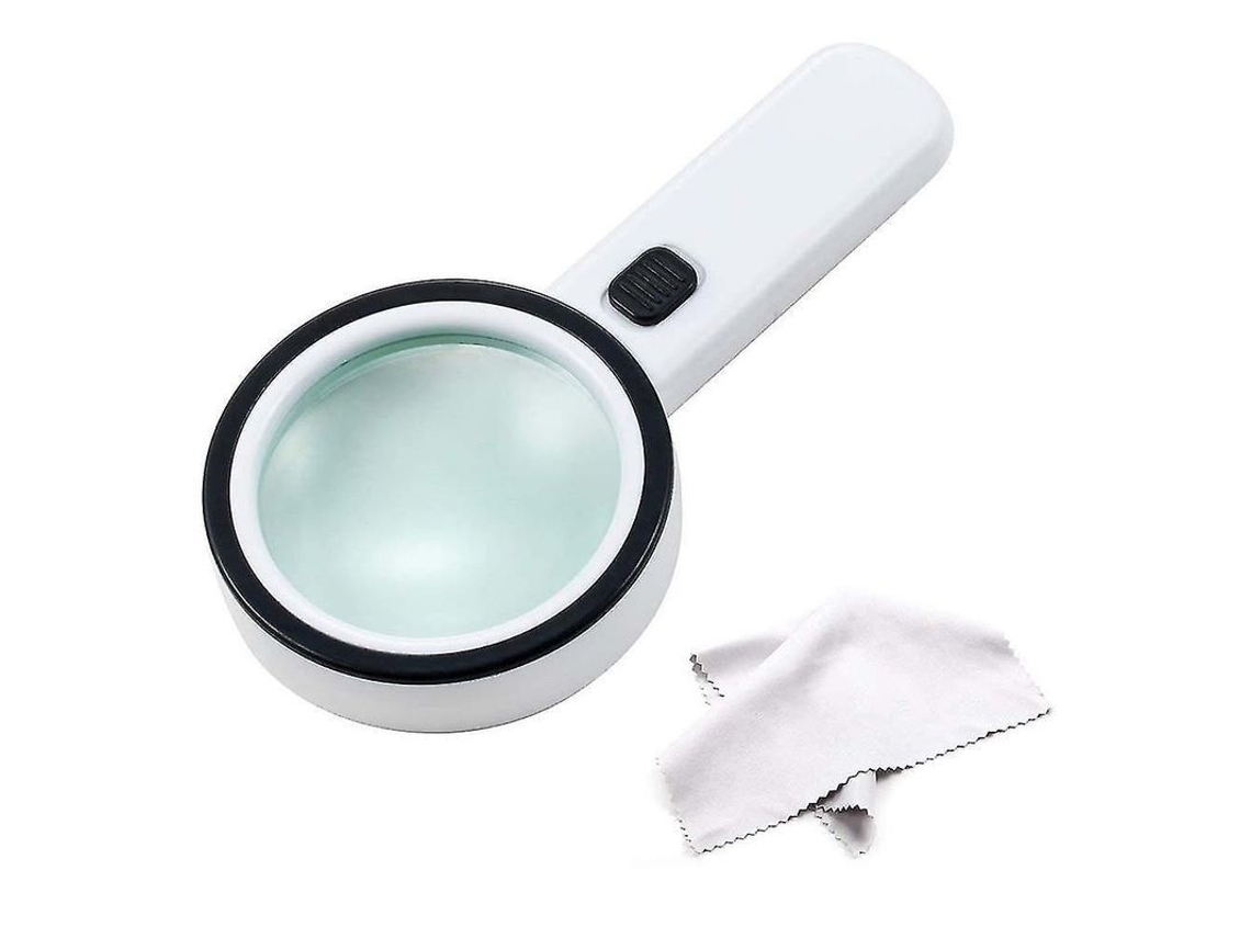 2026rebe-lupa De Mano Fuerte 30x Con 12 Led Y Luz Uv, Lente 4.3 Pulgadas,detector De Falsificaciones,regalo Para Mayores