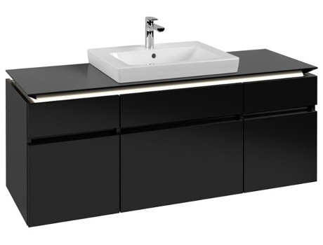 Módulo de lavabo Villeroy &amp Boch Legato B685 1400x550x500mm lavabo central iluminación LED
