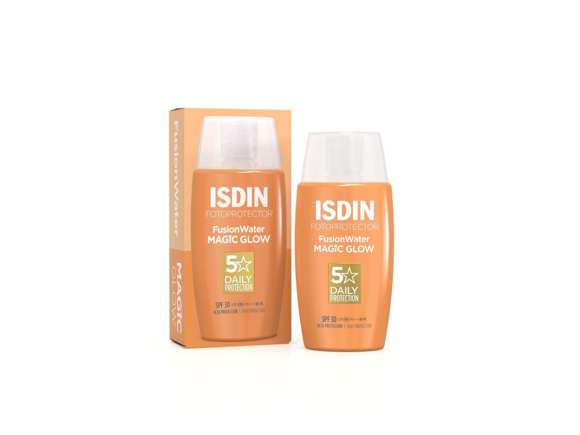 Protector Solar Facial ISDIN Fusion Water Magic Glow (50 ml - Spf 30 - Todo tipo de piel)
