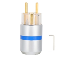 Conector De Alimentación Mono Audio E107g, Cobre Puro Con Baño De Oro Platino De 24 Quilates Para Audio Hifi.