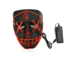 2026-máscara Led De Halloween Con Luz Sangrienta Para Disfraz De Cosplay (rojo)