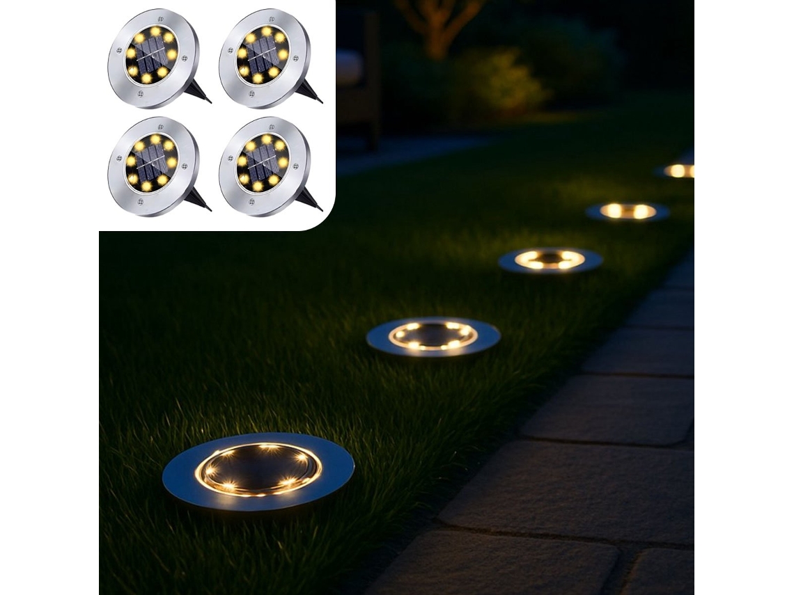 Solar Ground Spots Tuinverlichting Op Zone Energie Tuinverlichting Op Zone Energie Buitenlamp Tuin Tuinlamp 4 Stuks ZYBLSSBB