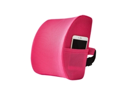 Almohada De Espuma Viscoelástica Transpirable Para Soporte Lumbar, Ideal Para Silla De Oficina O Coche, Alivia El Dolor Lumbar, Rojo Gertiz