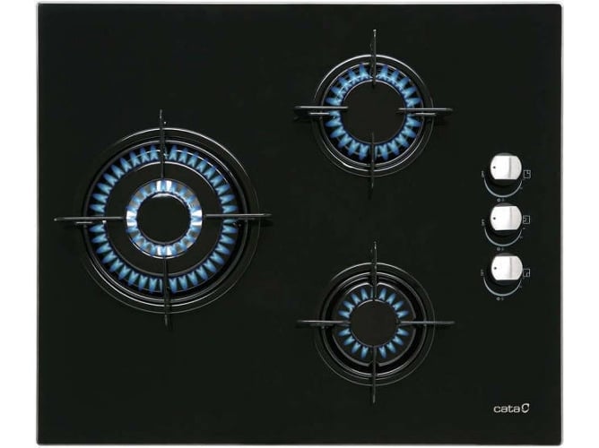 Placa de Gas CATA CIB 6021 BK (Gas Butano-propano - 59 cm - Negro)