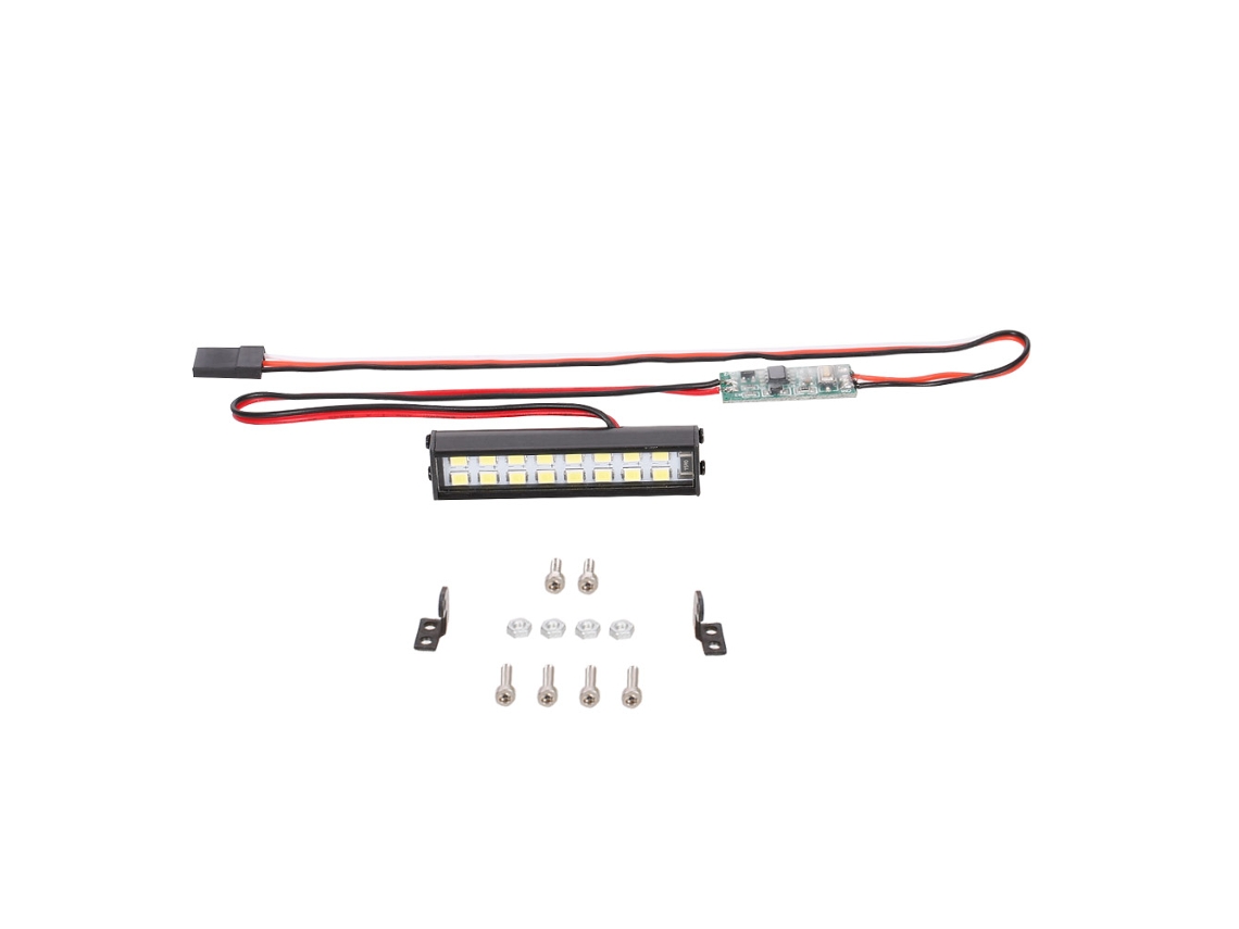 Barra De Luz Led Metálica Rc De 2,2 Pulgadas Con 16 Led Para Coches Rc A Escala 1/10 Traxxas Trx-4 Trx-6 Axial Scx10 Tamiya