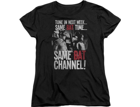 Camiseta de Hombre SUPERHEROMARVEL Womens Same Bat Time Channel Algodón (M)