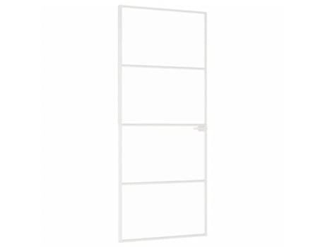 MAISON EXCLUSIVE Puerta de interior vidrio templado y aluminio blanco 83x201,5cm