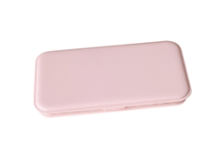 Caja Portaminas Con Gran Capacidad Impermeable Compacta Ligera Estilo Moderno Para Niños Niñas Estudiantes Rosa Claro