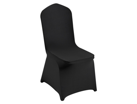 VEVOR 50PCS Fundas para sillas plegables de spandex elástico negro para cenas de bodas