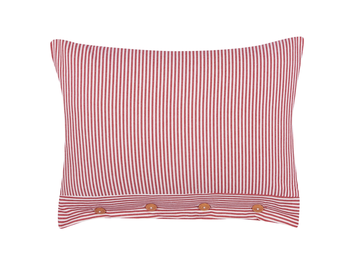 Cojín decorativo con botones BELIANI Aalita de Algodón Rojo 60x40x12