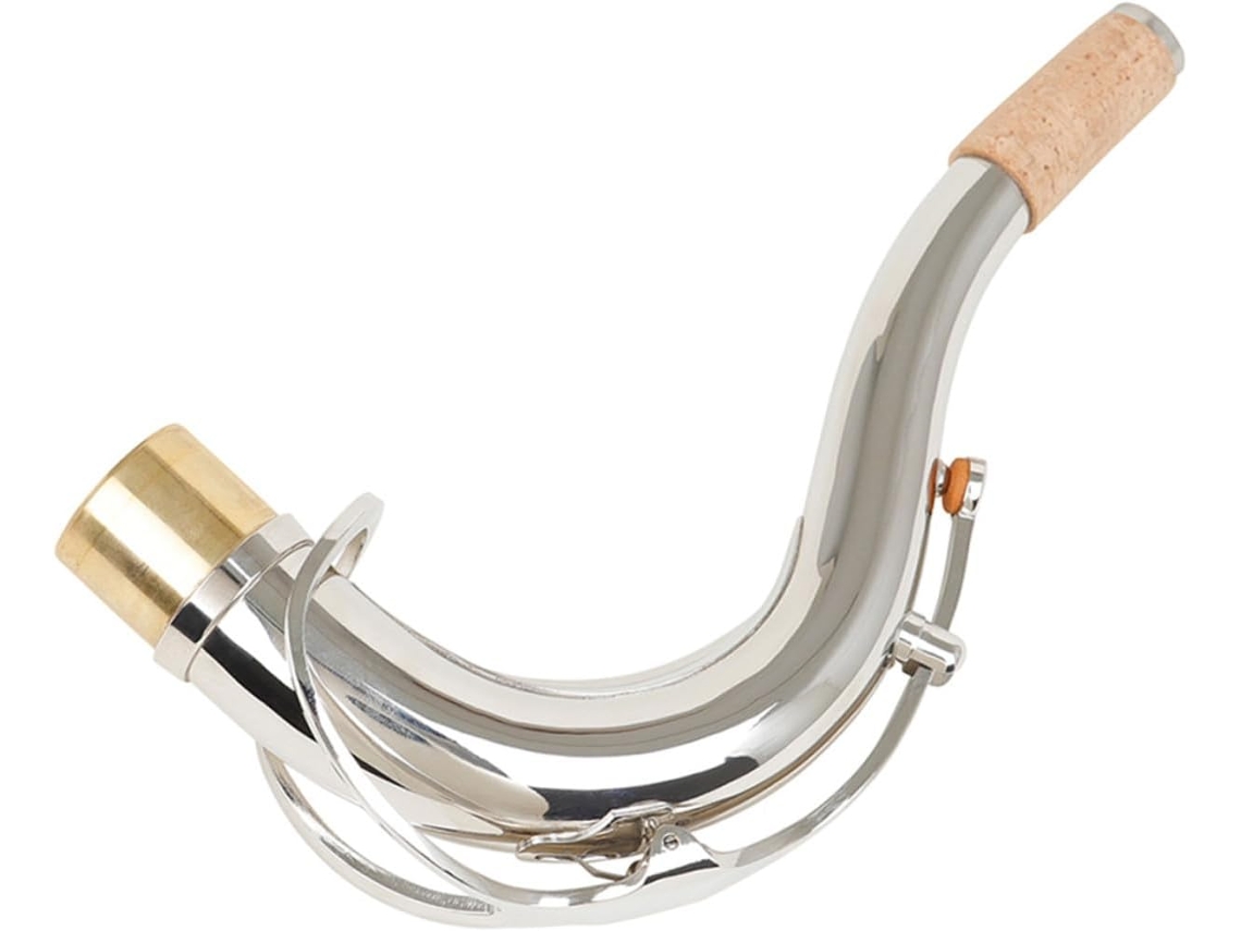 Tudel Flexible Para Saxofón Tenor, Latón Plateado, Repuesto Para Saxofones Transparentes Y Adecuado Para Músicos...