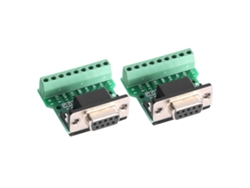 Omni-2pcs Conector Adaptador Db9 9pin Terminal Hembra Placa De Desconexión Rs232 Serial