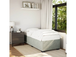 Estructura De Cama Sin Colchón Terciopelo Gris Claro 90x190 Cm