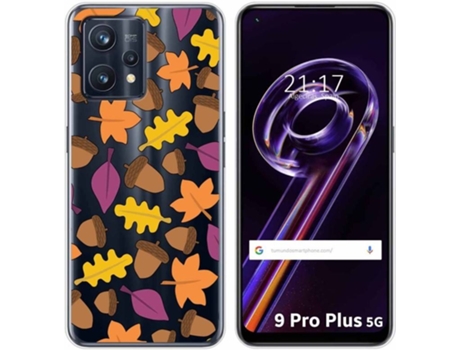 Carcasa para Realme 9 Pro Plus 5G TUMUNDOSMARTPHONE Dibujos Transparente Otoño Multicolor