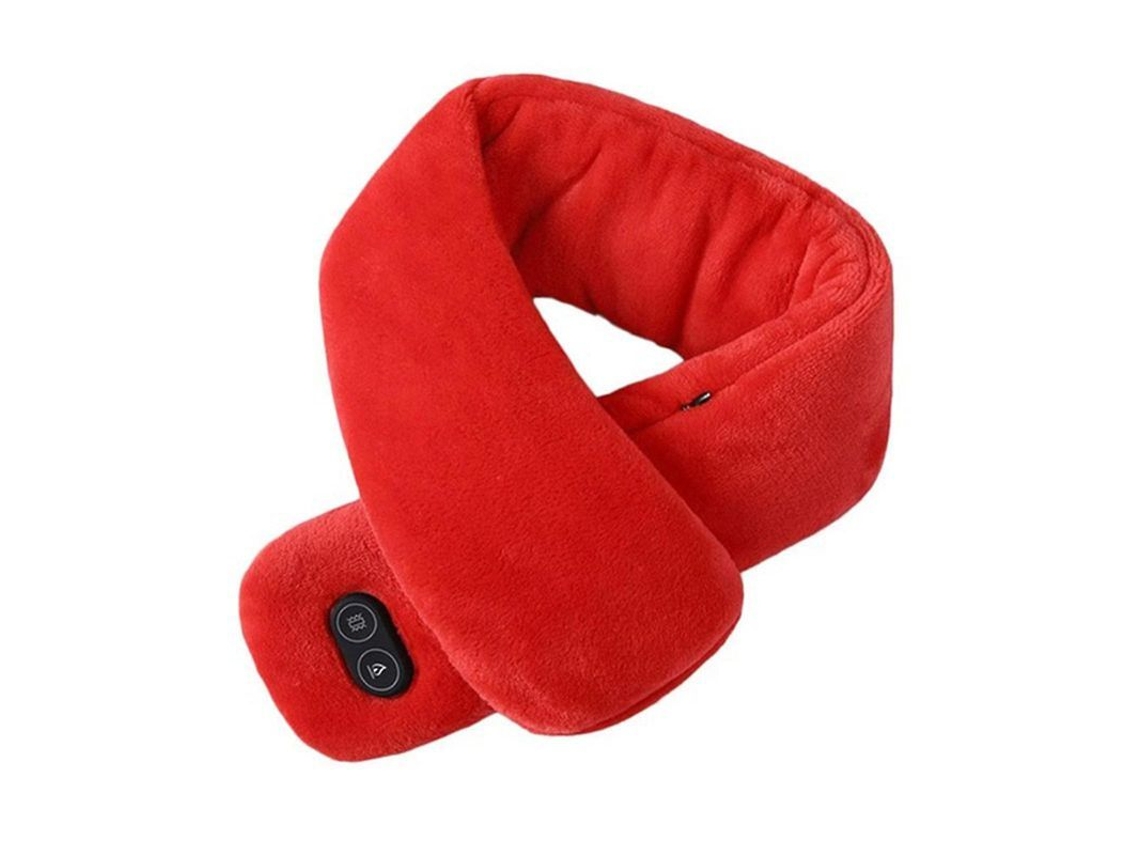 Bufanda Eléctrica Con Calefacción Usb Para Mujeres Y Hombres, Bufanda Gruesa Y Cálida Para Exteriores, Color Rojo.