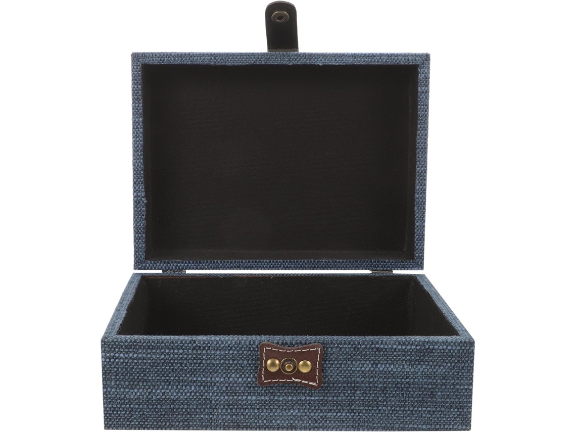 Baratijas Retro Madera Organizador Viaje Multifuncional Joyas Protección Reforzada Hogar Oficina Caja Tela