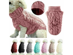 Abrigo de invierno cálido para perros Rebe-jersey, suéter de punto para mascotas, tallas M, L y XL, suéter de punto para perros y cachorros.