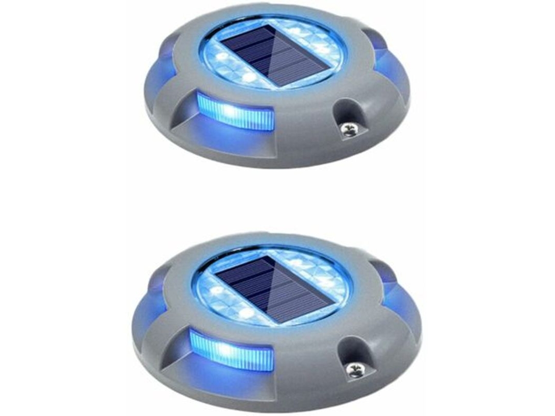 Luces Solares Para Puentes, Ideales Para Jardines Y Aceras, Con Led Azul, Resistentes Al Agua, Paquete De 2.
