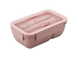 2026-41299-bandeja Térmica Para Adultos 850ml Material Saludable Bandeja De Almuerzo Microondas Contenedor De Alimentos Rosa