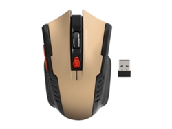 Ratón inalámbrico Baoj-2026 de 2,4 g con óptica, 3 niveles de DPI ajustables y receptor USB dorado para dispositivos externos de ordenador.