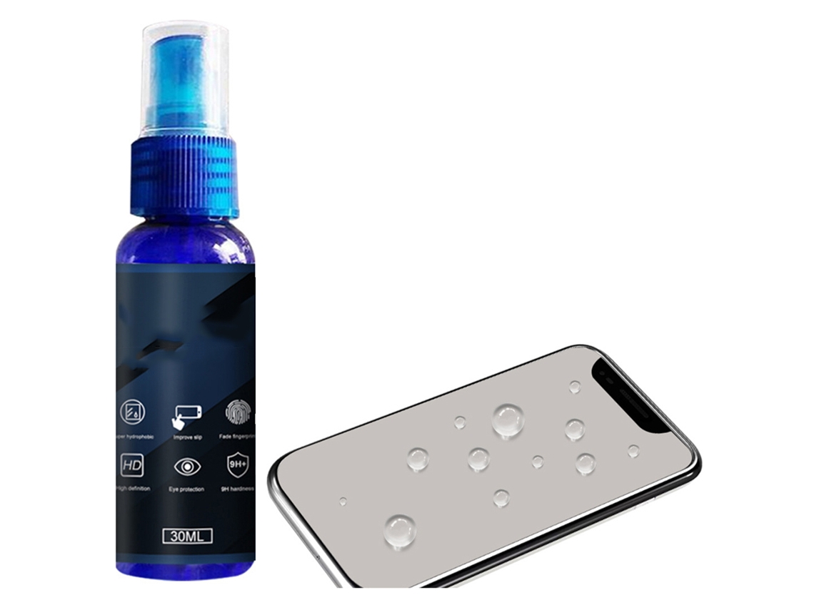 Spray De Recubrimiento Líquido Nano Para Pantallas, 9h, Antiarañazos, Hidrofóbico, Oleofóbico.