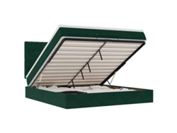 Maison Exclusive - Estructura De Cama Otomana Colchones Terciopelo Verde Oscuro