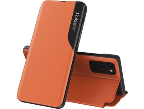 Carcasa Samsung Galaxy A72 LMOBILE Leather Naranja