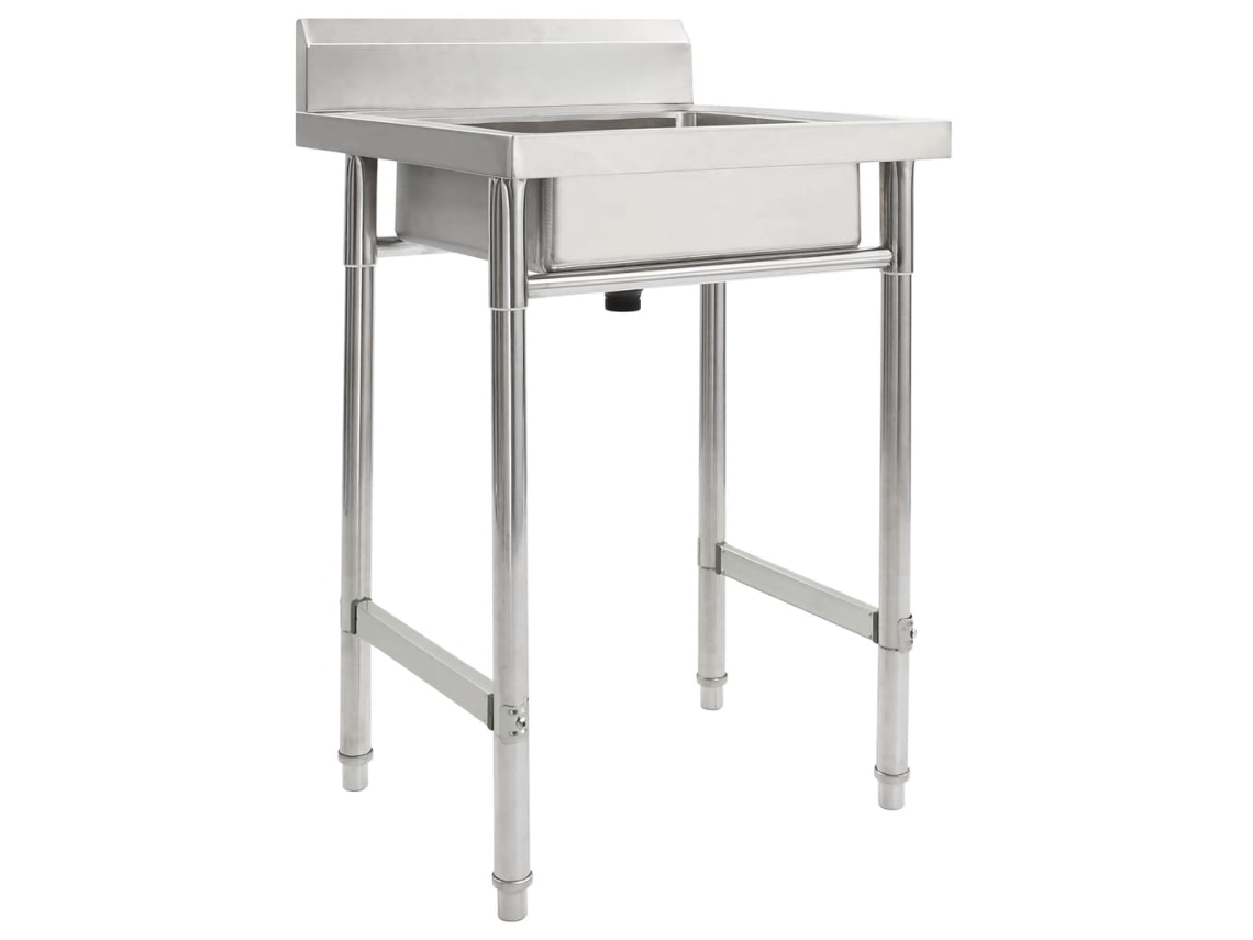 Fregadero de cocina con un seno acero inoxidable
